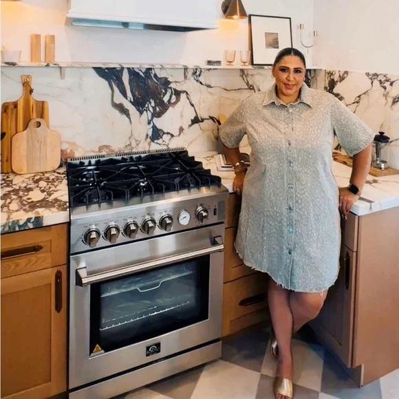 Women’s Leopard Denim Mini Shirtdress Print Recycle Cotton Blend , Collared - Picture 4 of 8